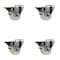 Service Caster 3'' Nylon Wheel Swivel Bolt Hole Caster Set with Posi Lock Brakes, 4PK SCC-BH20S314-NYS-PLB-4 - alternate 1